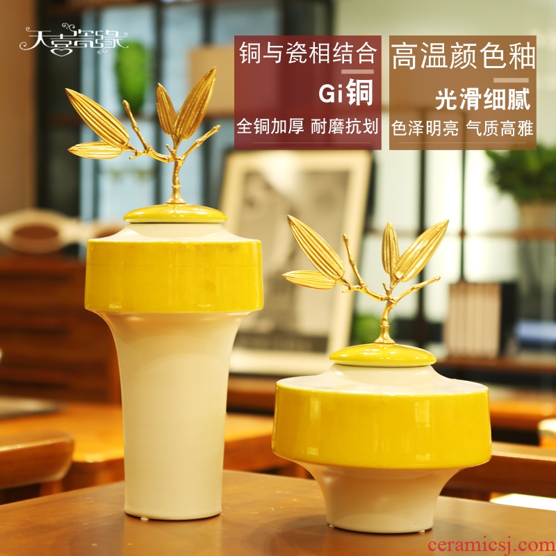 New Chinese jingdezhen ceramic vase furnishing articles contemporary sitting room hotel show desktop decoration home decoration