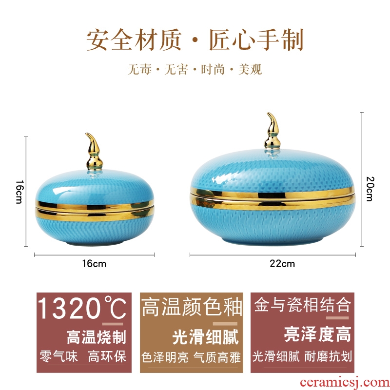 Ikea Mediterranean decorative ceramic furnishing articles originality sitting room between example of new Chinese style household decoration caddy