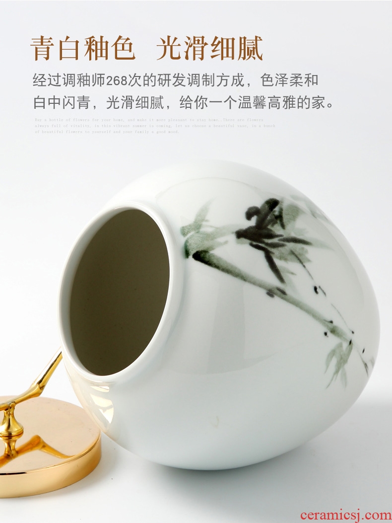 Creative jingdezhen ceramic vases, flower arranging is American sitting room porch ark dried flowers soft adornment household furnishing articles