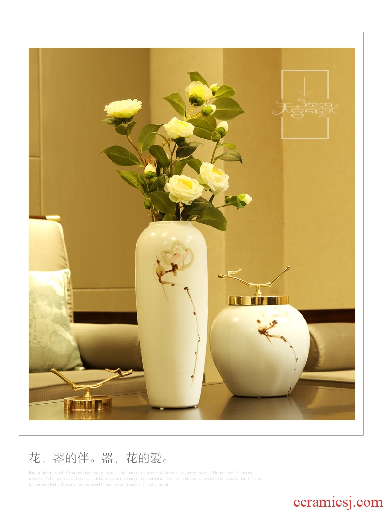 Modern European ceramic vase furnishing articles creative contracted sitting room flower arranging, TV ark porch home decoration