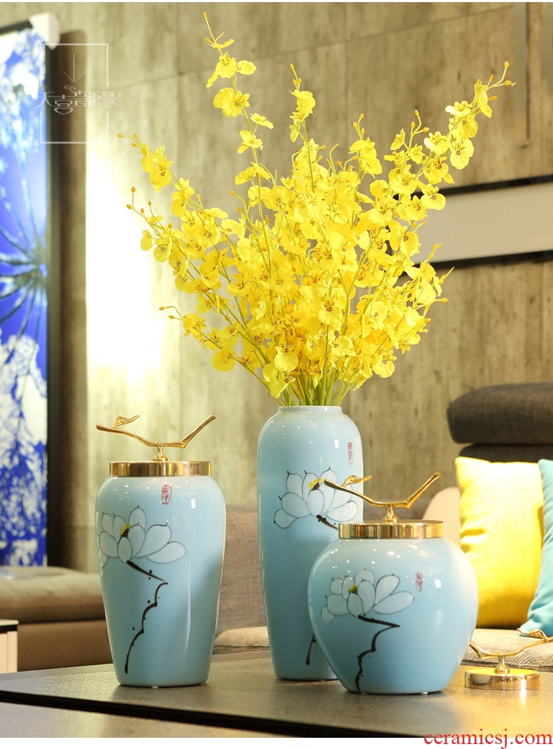 Contemporary and contracted small pure and fresh and ceramic vases, furnishing articles sitting room mesa ikea household flower arranging porcelain table decorations