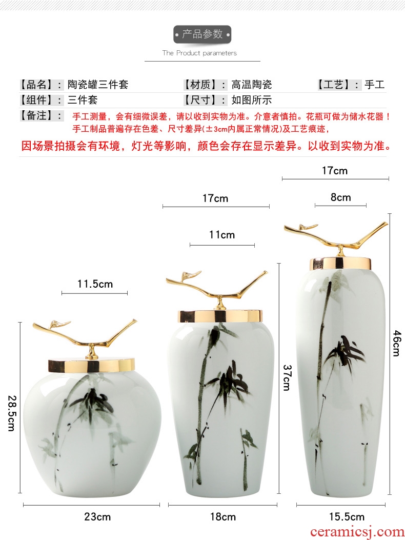 Creative jingdezhen ceramic vases, flower arranging is American sitting room porch ark dried flowers soft adornment household furnishing articles