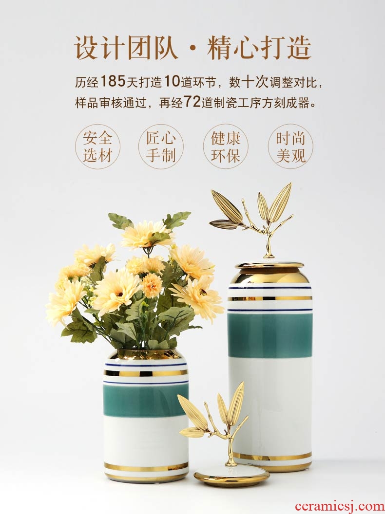 Contemporary and contracted home furnishing articles the American sitting room desktop flower arranging exchanger with the ceramics creative exhibition hall example room decoration