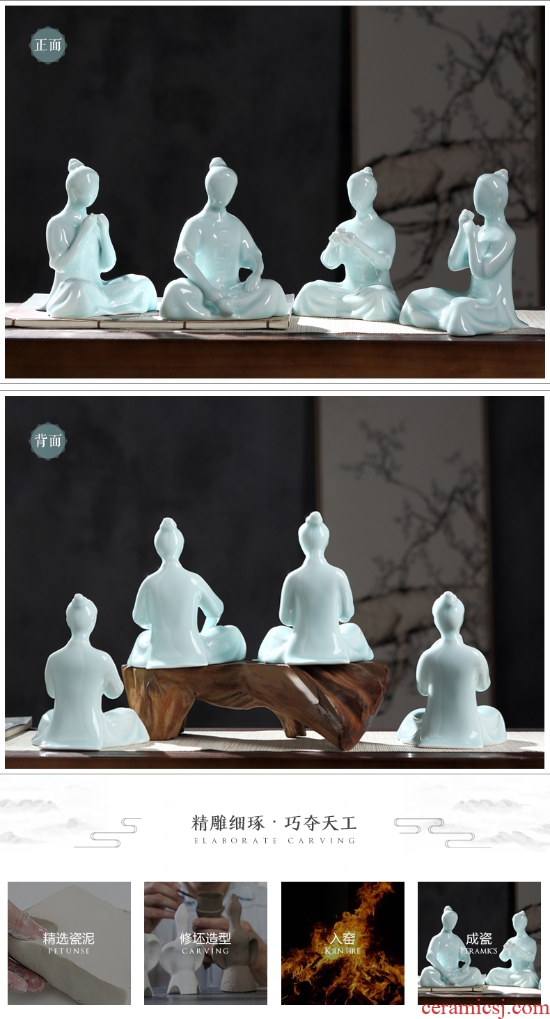 Jingdezhen modern Chinese tea ceremony furnishing articles sitting room desk safely home decoration ceramic decoration arts and crafts