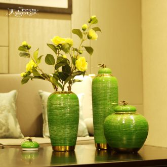 American light luxury ceramic vase furnishing articles living room table European household soft outfit is placed between example flower decorations