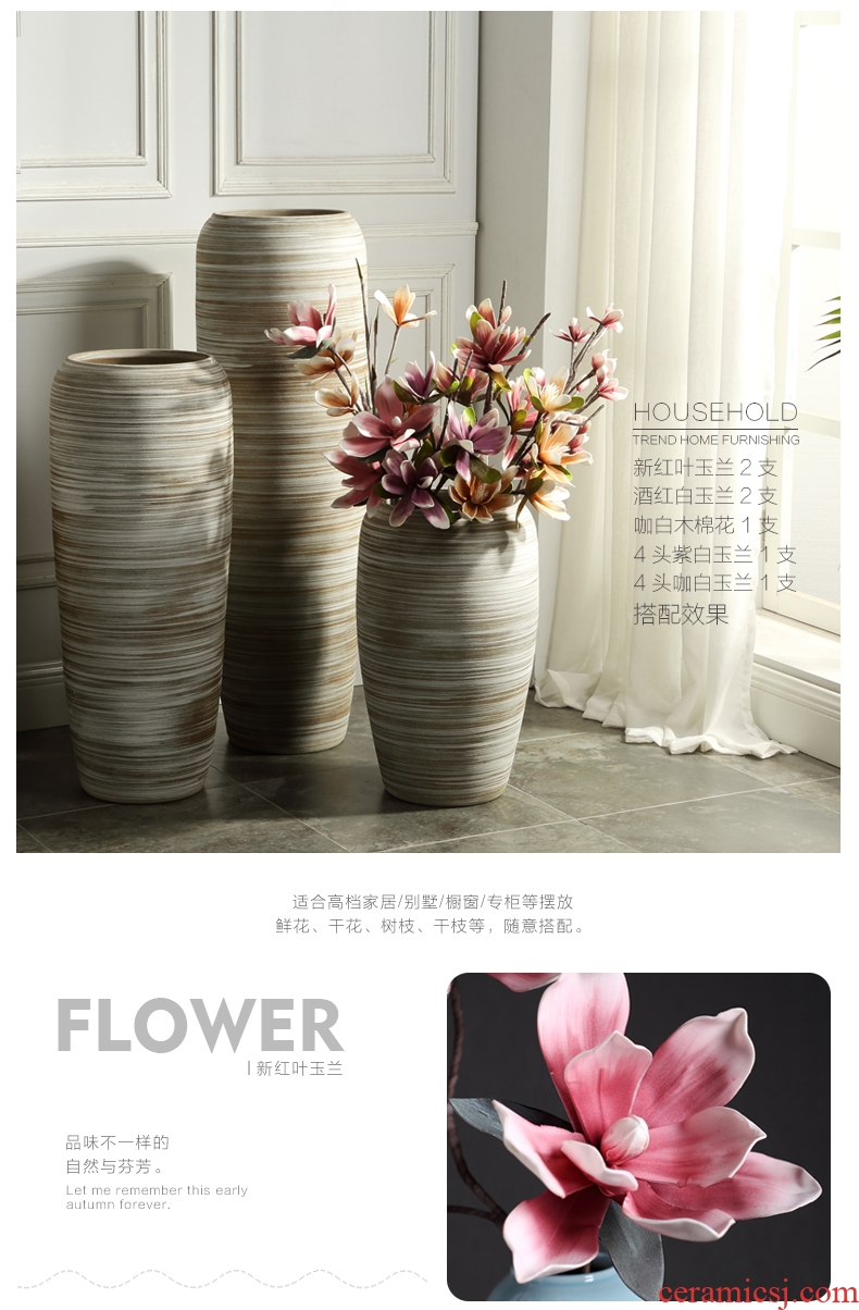 Europe type restoring ancient ways of large vases, jingdezhen ceramics creative furnishing articles villa living room window decoration flower arrangement