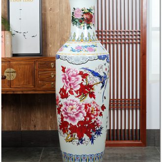 Jingdezhen ceramics powder enamel of large vase hotel opening shop celebrates the flower arrangement sitting room adornment is placed