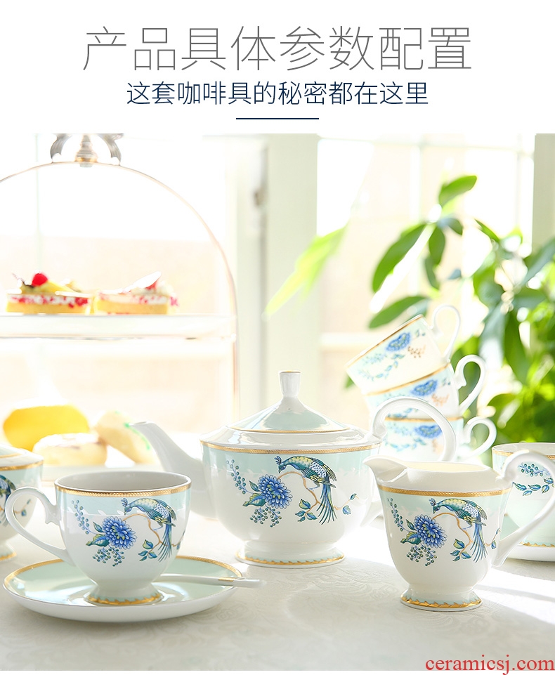 Creative palace coffee set suit European ceramic household English afternoon tea cups of a complete set of coffee cups of tea