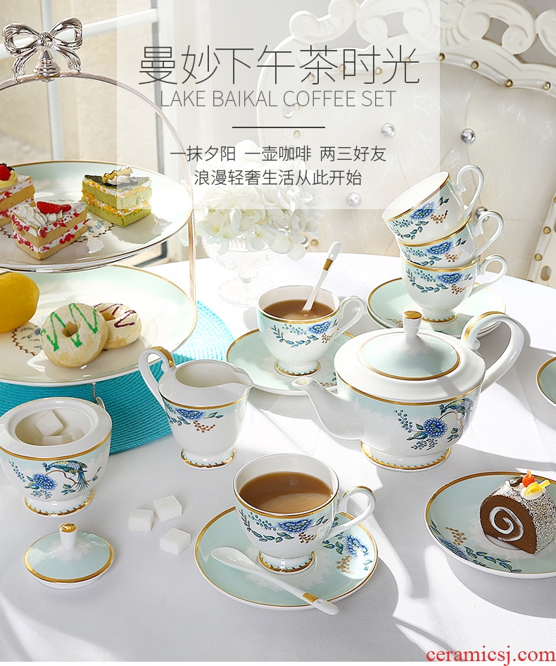 Creative palace coffee set suit European ceramic household English afternoon tea cups of a complete set of coffee cups of tea