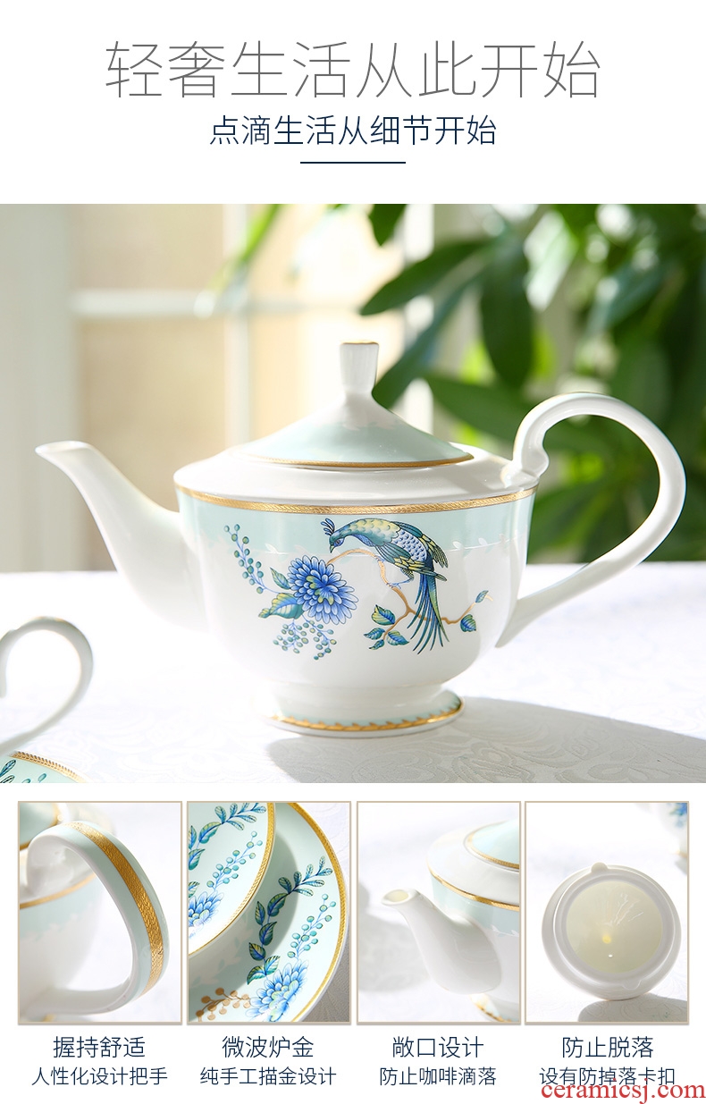 Creative palace coffee set suit European ceramic household English afternoon tea cups of a complete set of coffee cups of tea