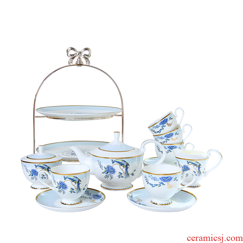 Creative palace coffee set suit European ceramic household English afternoon tea cups of a complete set of coffee cups of tea