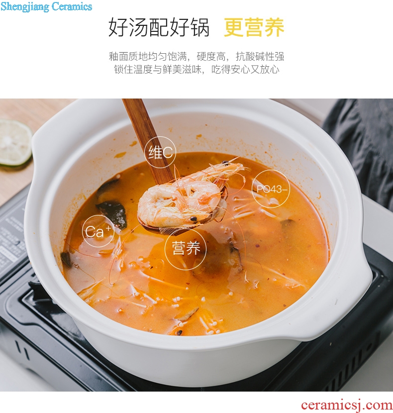 Ijarl million jia Chinese style household gas cooking porridge high-temperature ceramic sand pot soup pot stew pot soup pot flame