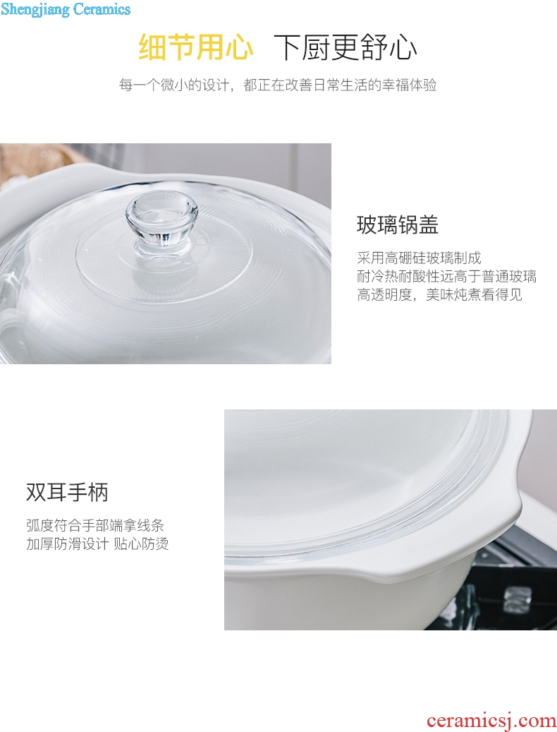 Ijarl million jia Chinese style household gas cooking porridge high-temperature ceramic sand pot soup pot stew pot soup pot flame