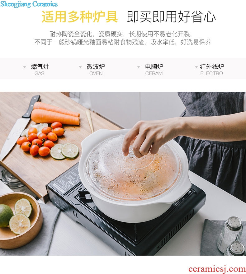 Ijarl million jia Chinese style household gas cooking porridge high-temperature ceramic sand pot soup pot stew pot soup pot flame