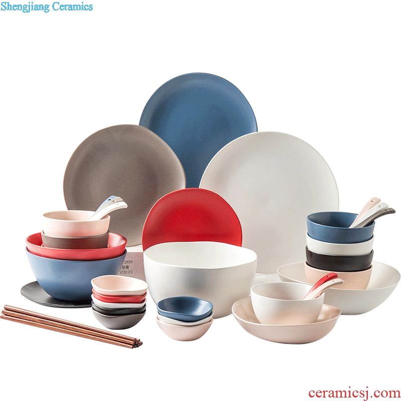 Ijarl million jia Nordic contracted wind Ceylon island buck 42 sets of household ceramic dishes and cutlery set