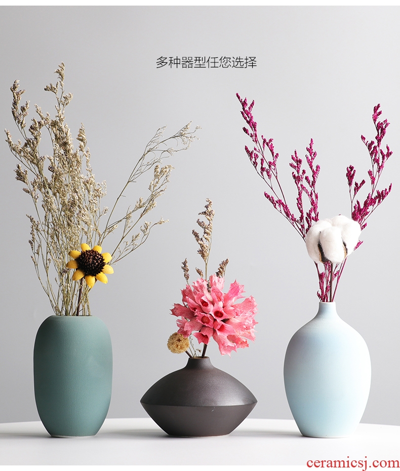 Nordic ceramic vases, dried flower adornment furnishing articles household act the role ofing is tasted creative flower arranging contemporary and contracted sitting room small and pure and fresh