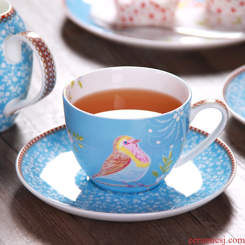 Vidsel European tea set suit household bone China coffee coffee cups and saucers of high-grade ceramic English afternoon tea