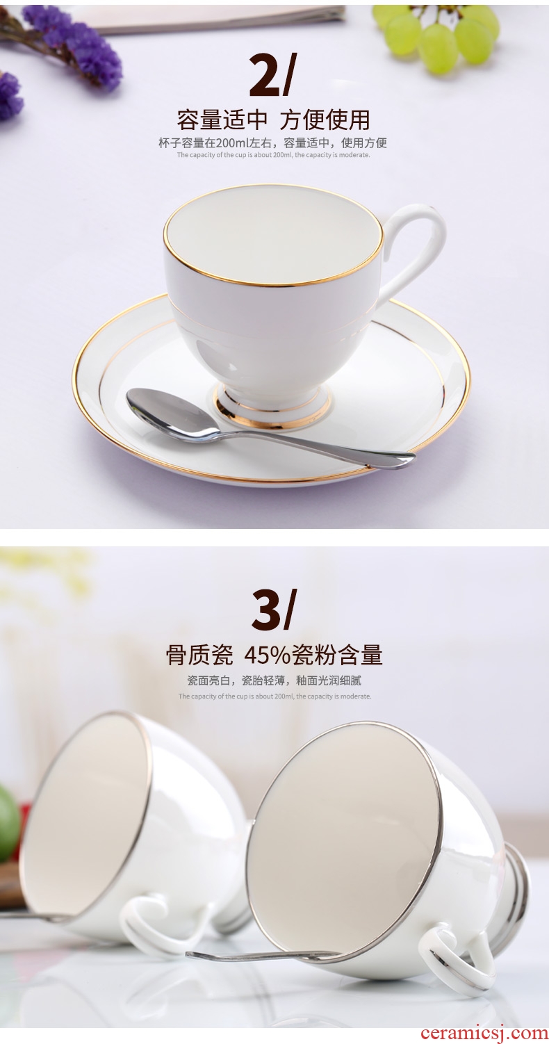 Jingdezhen european-style bone China afternoon tea set creative household soft outfit phnom penh ceramic cup coffee cups and saucers send the spoon