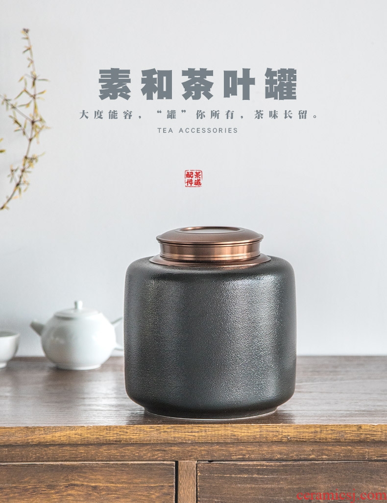 Mr Nan shan and caddy ceramic seal large one jin of storage tanks of household storage POTS moistureproof tea warehouse