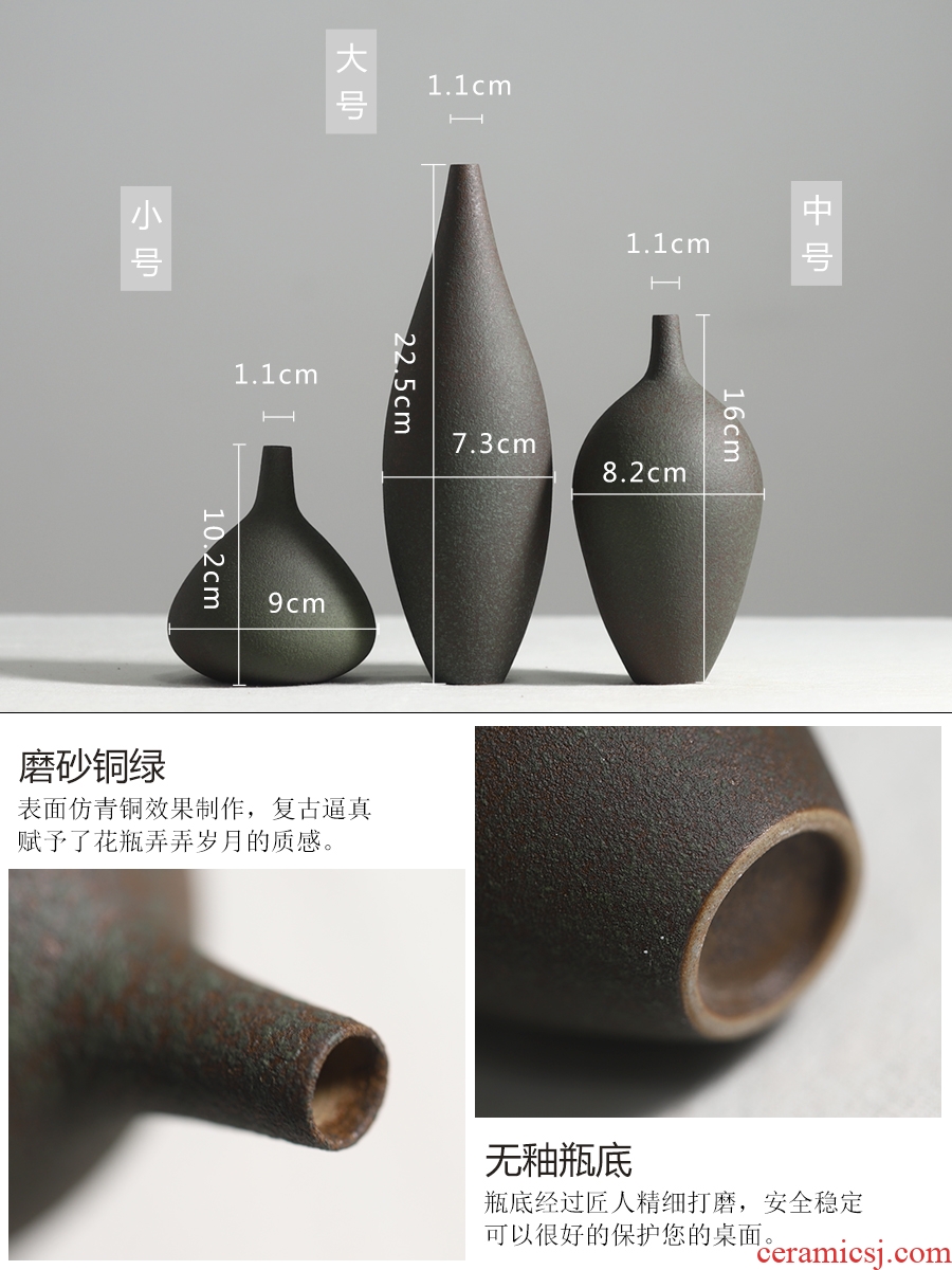 Creative ceramic vase zen dried flowers flower arrangement furnishing articles of Chinese style restoring ancient ways is the sitting room porch TV ark home decoration