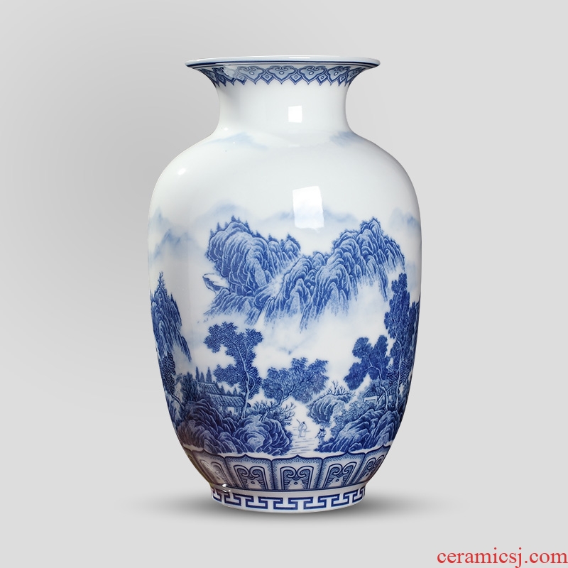 New Chinese style of blue and white porcelain vase furnishing articles sitting room flower arranging decorative small handicraft archaize of jingdezhen ceramics