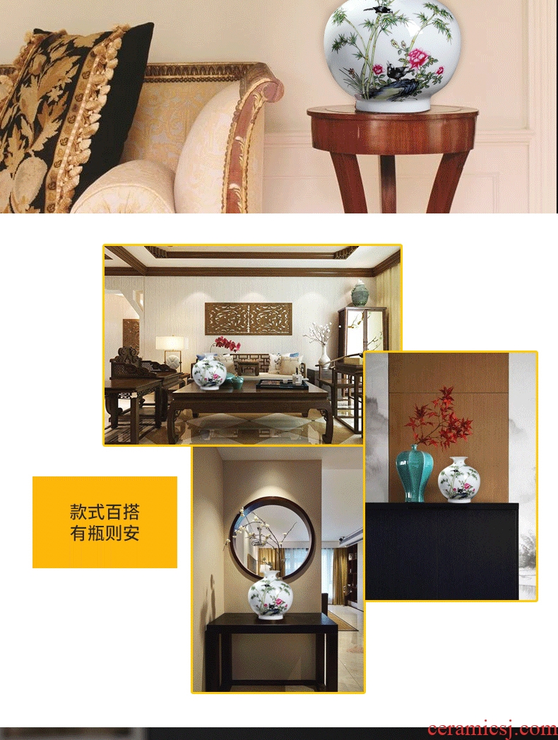 Creative vase furnishing articles sitting room flower arrangement of jingdezhen ceramics dried flowers white ins small wind home decoration arts and crafts