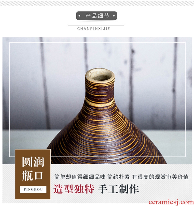 Jingdezhen ceramic flower vases modern home furnishing articles contracted sitting room table dry flower hydroponic flower tea table