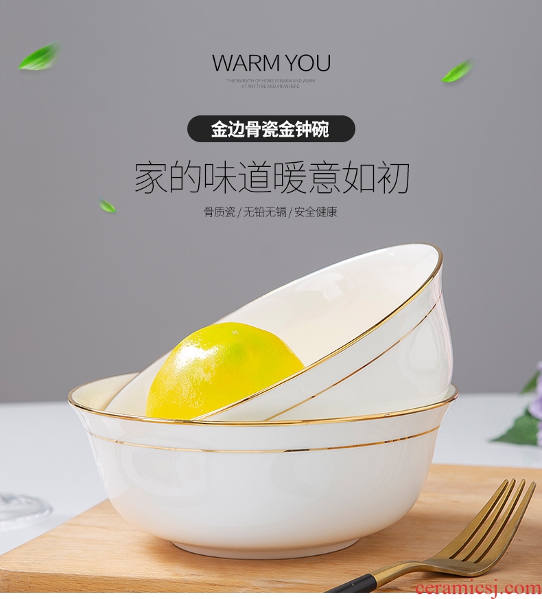 Jingdezhen ceramic rice bowl Chinese style phnom penh contracted household ceramics 6 inches large bubble rainbow noodle bowl single pack