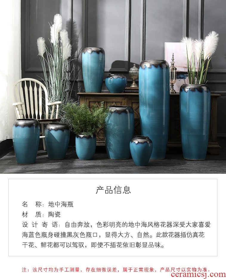 Ceramic vase contracted and contemporary home furnishing articles dried flower arranging flowers sitting room be born big porcelain clay TV ark decoration