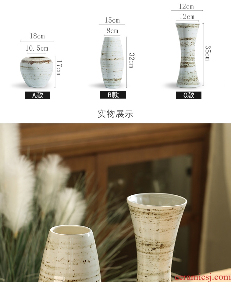 Vase furnishing articles dried flower arranging flowers sitting room dining-room art ceramics office decoration contemporary and contracted household porcelain