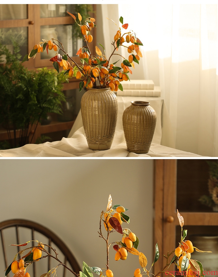 Desktop vase handmade flower implement restoring ancient ways of jingdezhen ceramic POTS dry flower arranging flowers restaurant furnishing articles of Chinese style style