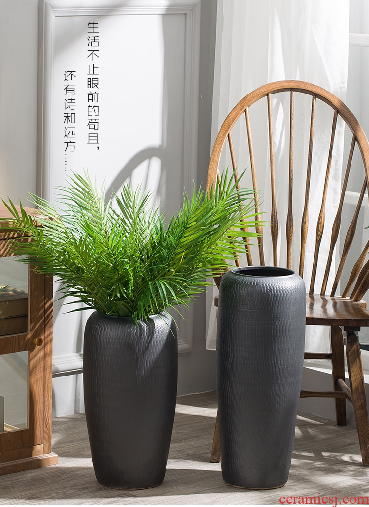 Ceramic vase of large sitting room porch place flower arranging dried flower adornment hotel villa suit household porcelain