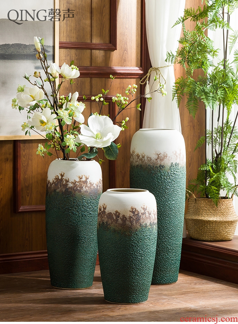 Ceramic vase furnishing articles sitting room TV ark adornment flower arranging dried flower porcelain contracted and contemporary household decoration POTS