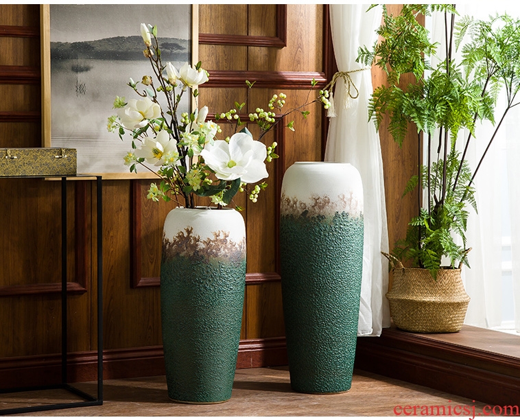 Ceramic vase furnishing articles sitting room TV ark adornment flower arranging dried flower porcelain contracted and contemporary household decoration POTS