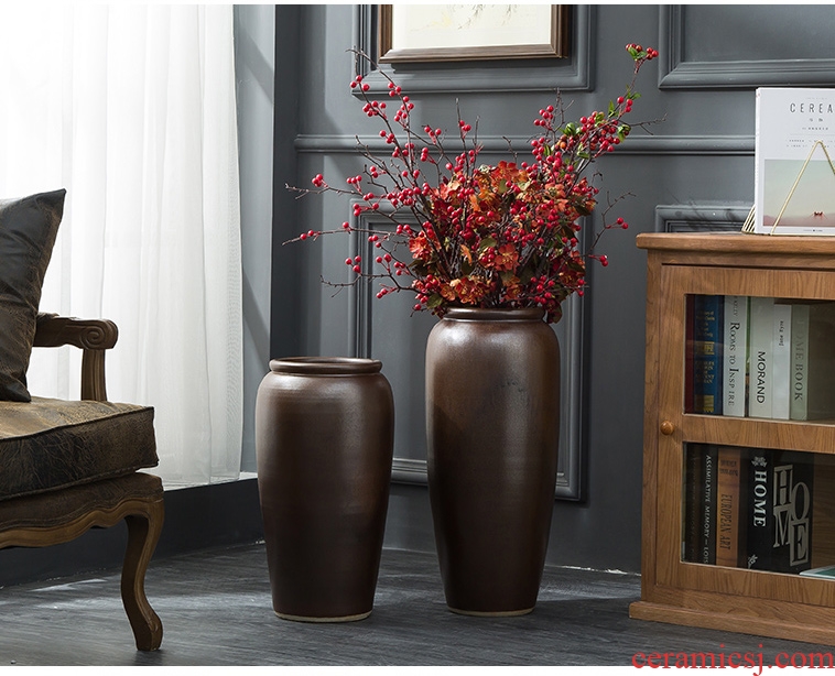 Large vases, jingdezhen ceramic furnishing articles sitting room the hotel Chinese flower arranging dried flowers porcelain clay restoring ancient ways