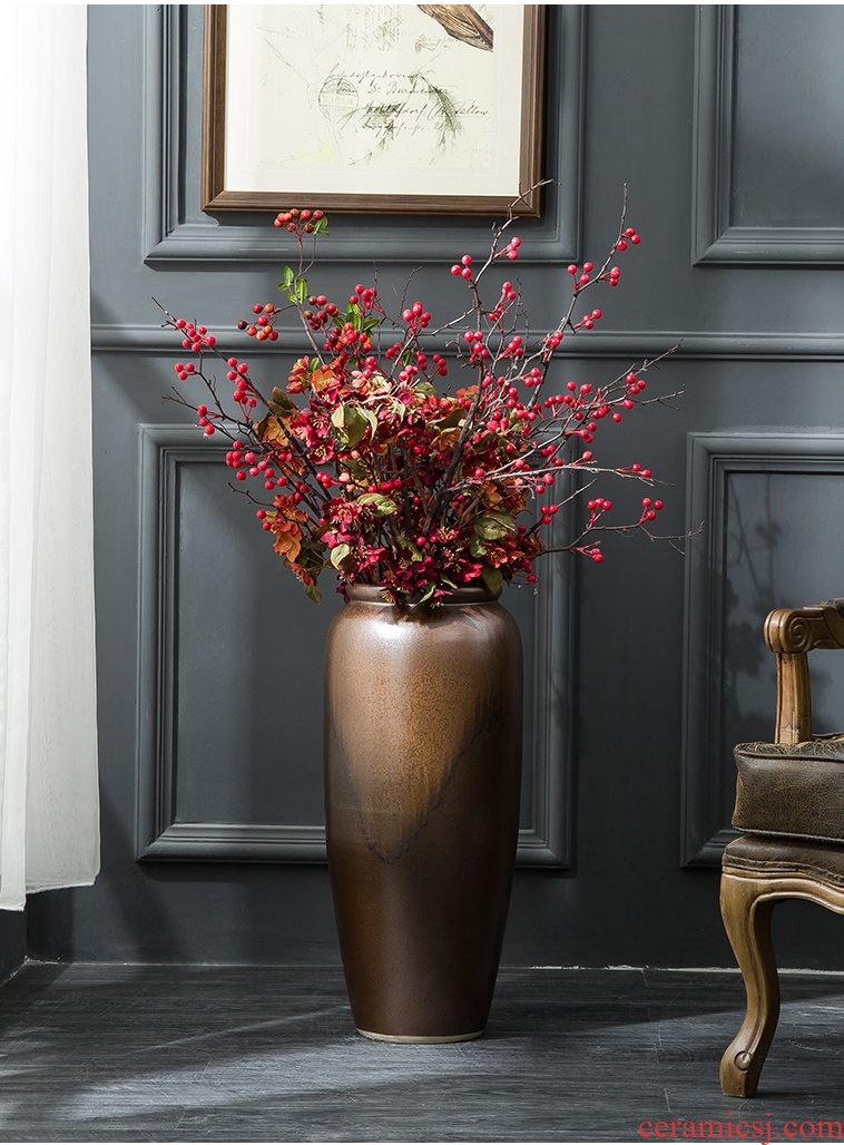 Large vases, jingdezhen ceramic furnishing articles sitting room the hotel Chinese flower arranging dried flowers porcelain clay restoring ancient ways