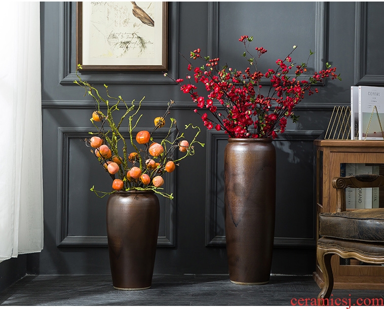 Large vases, jingdezhen ceramic furnishing articles sitting room the hotel Chinese flower arranging dried flowers porcelain clay restoring ancient ways