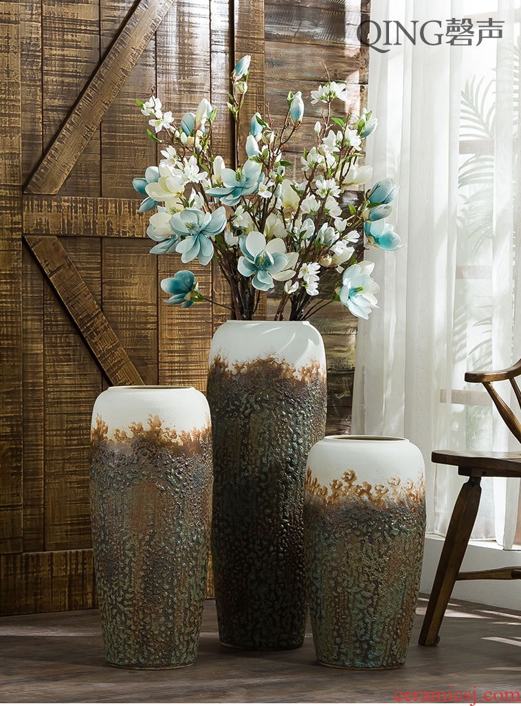 Ceramic vase furnishing articles sitting room decoration ideas dried flower arranging flowers Chinese style restoring ancient ways of large vase household ornaments