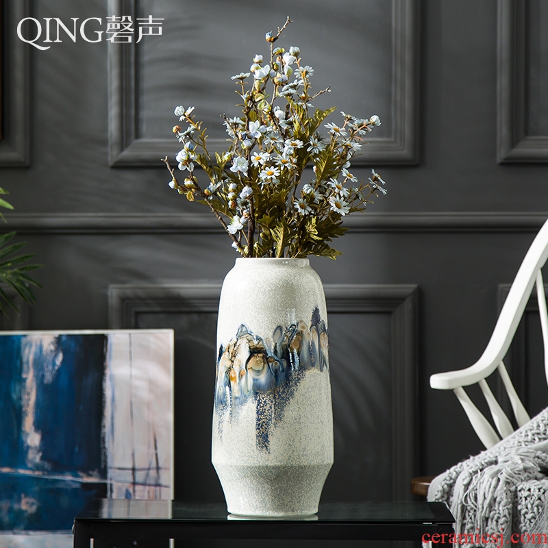 Vase furnishing articles creative example room living room table contracted style home decoration ceramic flower arranging dried flowers floral organ