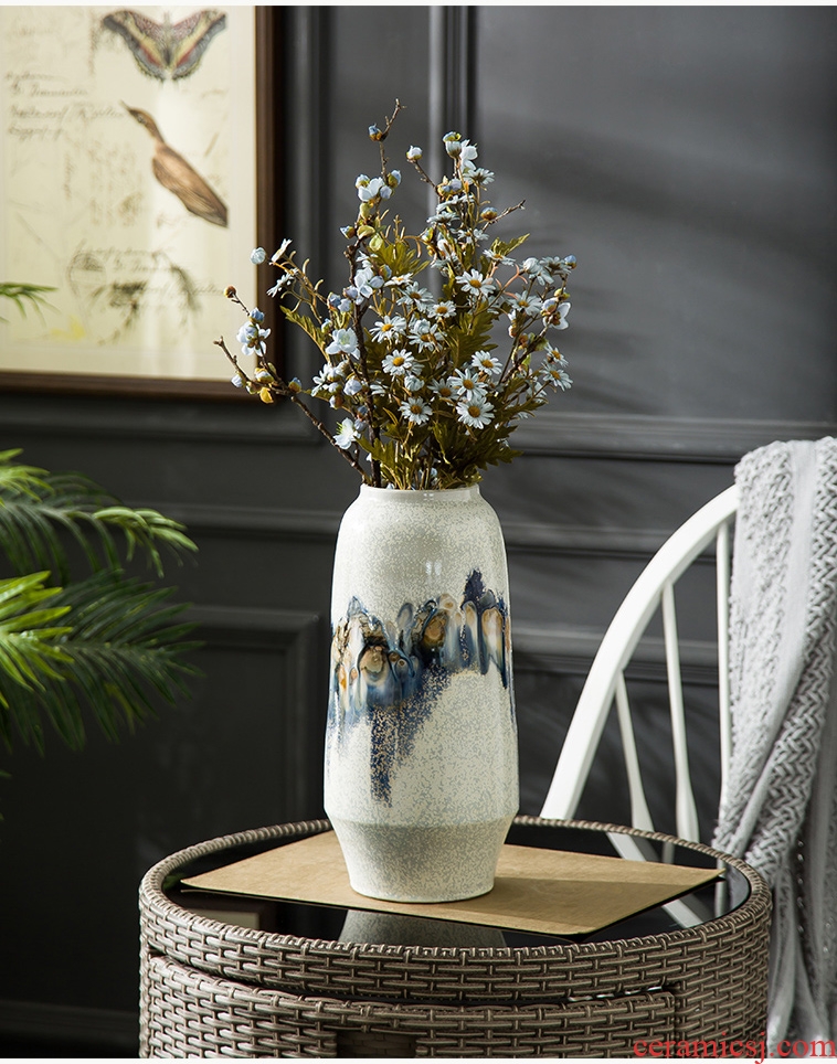 Vase furnishing articles creative example room living room table contracted style home decoration ceramic flower arranging dried flowers floral organ