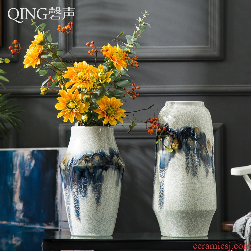 Vase furnishing articles creative example room living room table contracted style home decoration ceramic flower arranging dried flowers floral organ