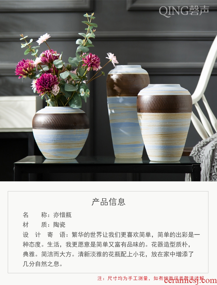 Modern home decoration ceramic vase furnishing articles contracted dried flowers floral arrangements sitting room creative flower arranging ceramic POTS