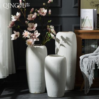 Jingdezhen ceramic vase of large sitting room dry flower arranging flowers furnishing articles pottery China contemporary and contracted white hand