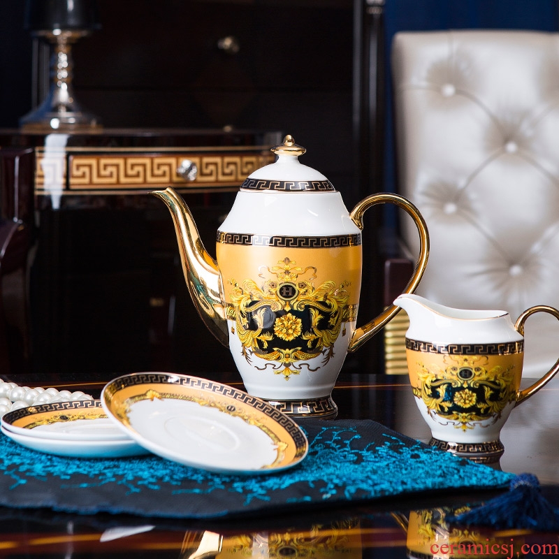 European style coffee set suits domestic high-grade ceramic cup sitting room in the afternoon tea Anglo-American tea cup kit