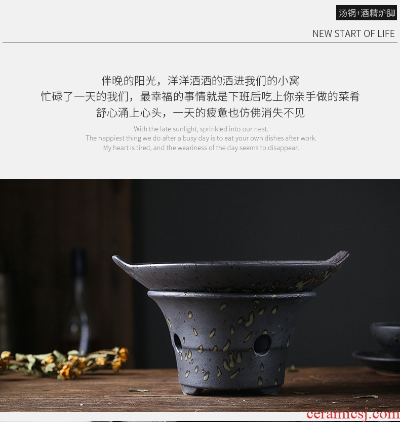 East glory household ceramics alcohol furnace suits casseroles, heat-resistant binaural pot soup pot japanese-style tableware and dry pot restaurant