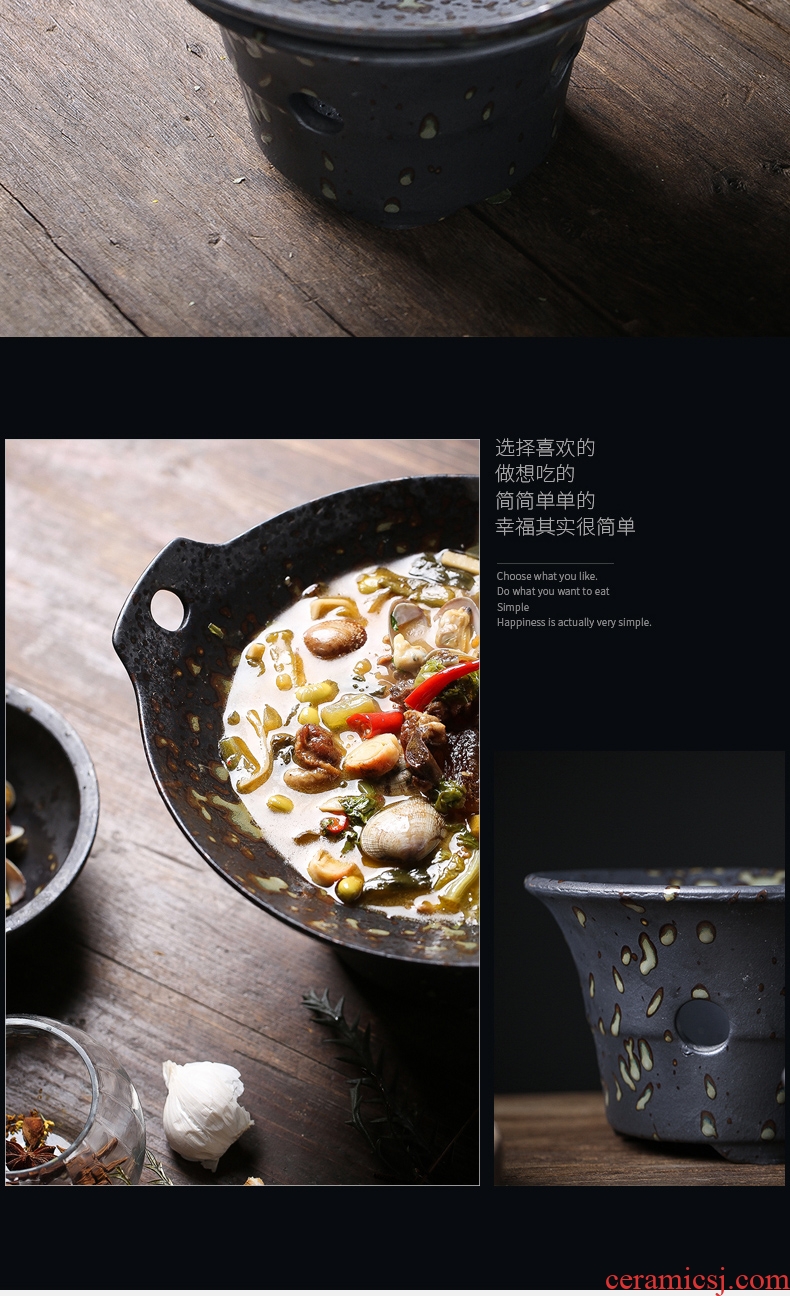 East glory household ceramics alcohol furnace suits casseroles, heat-resistant binaural pot soup pot japanese-style tableware and dry pot restaurant