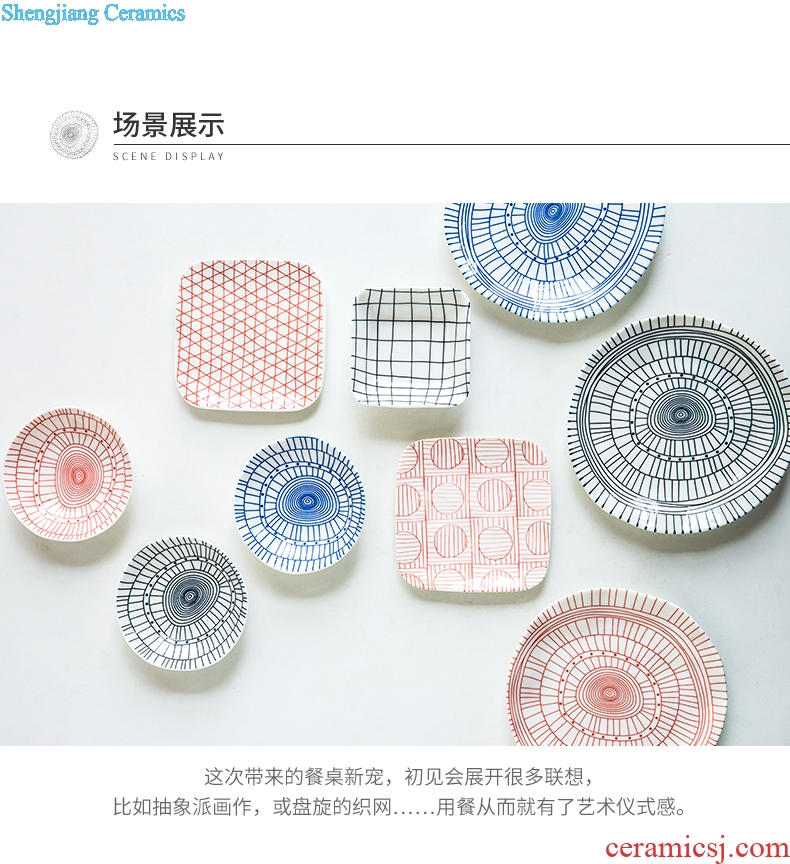 Ijarl million jia creative ceramic household sauce vinegar flavor dish bone plate dip is easy dish snacks small dishes