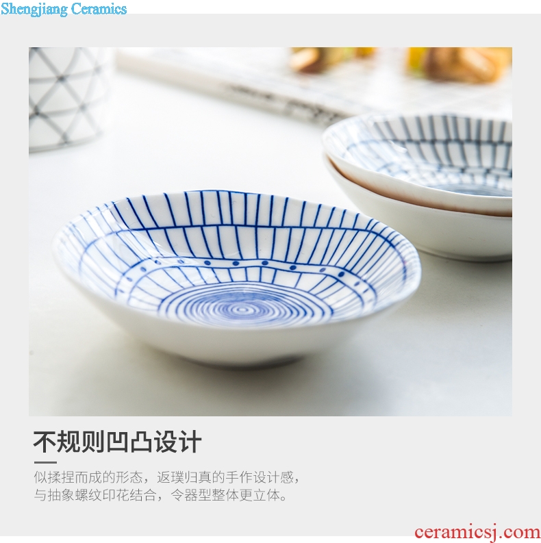 Ijarl million jia creative ceramic household sauce vinegar flavor dish bone plate dip is easy dish snacks small dishes