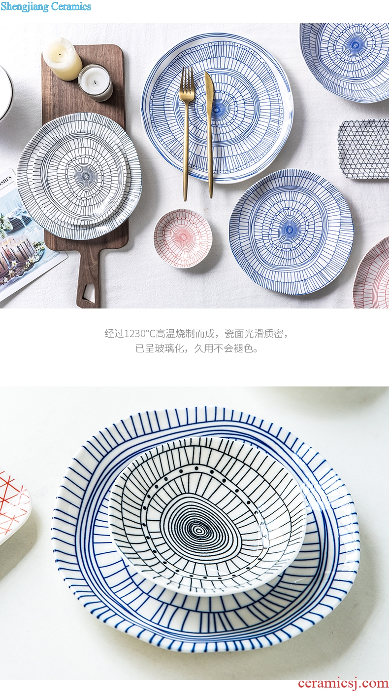 Ijarl million jia creative ceramic household sauce vinegar flavor dish bone plate dip is easy dish snacks small dishes