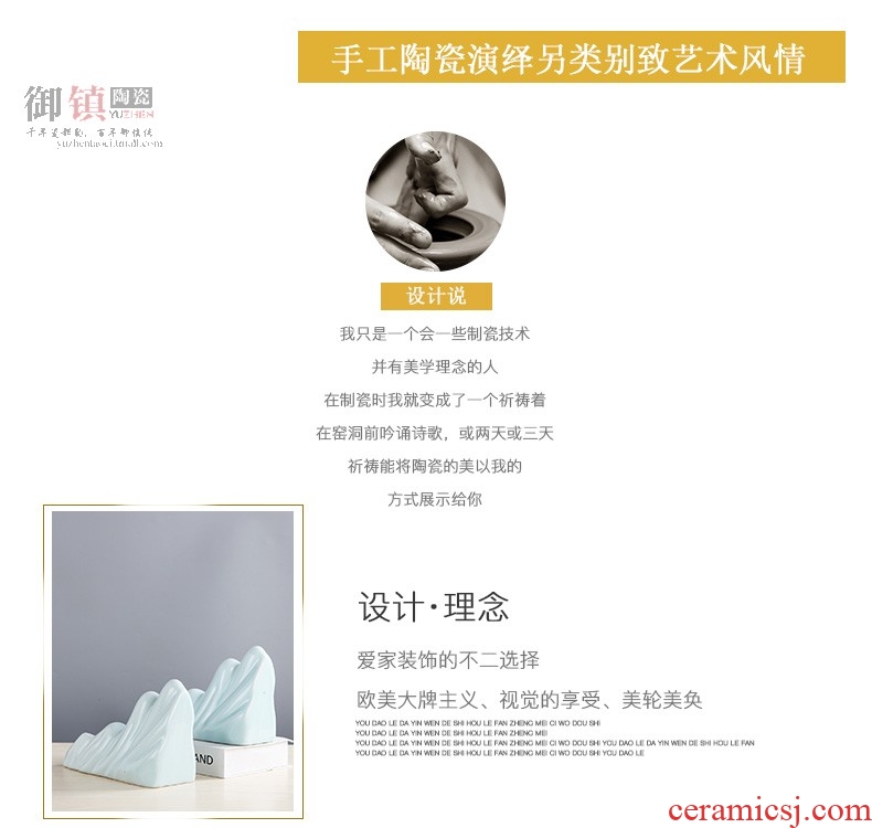 Chinese style household furnishing articles manual sculpture shadow green wine creative ideas abstract the sitting room porch ceramic art decoration
